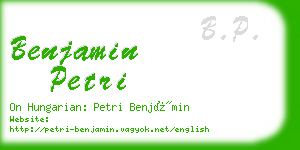 benjamin petri business card